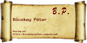 Böcskey Péter névjegykártya
